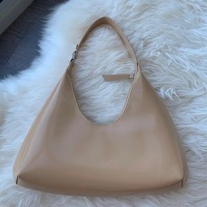 BY FAR Amber patent-leather shoulder bag